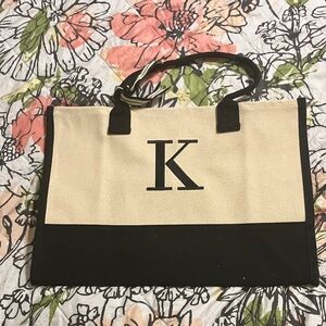 Black and Cream Tote Bag